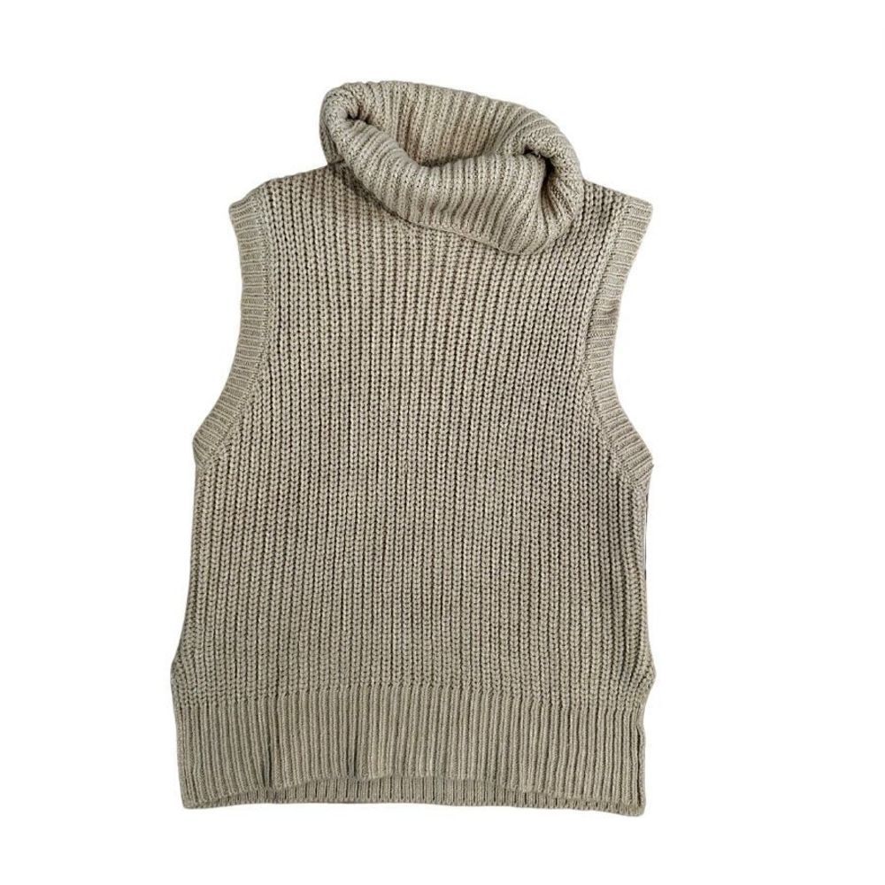 Zara Oversized Turtleneck Sleeveless Sweater